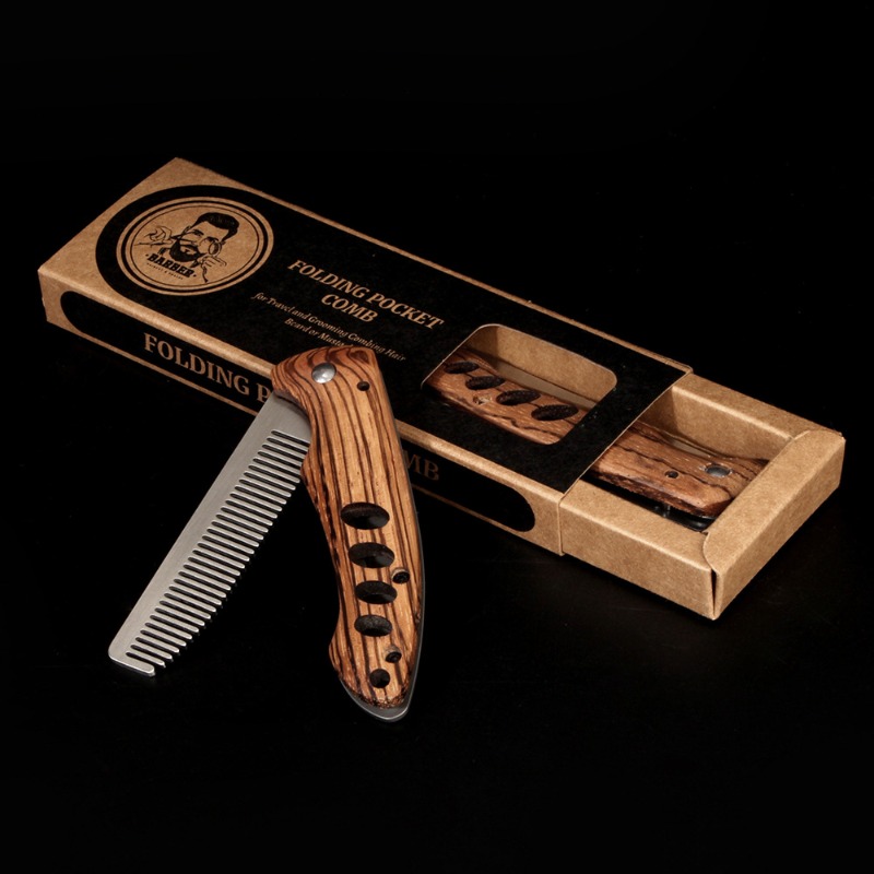 مشط لحية قابل للطي من الخشب ال - مراجعة Mens Grooming Kit Bag وسعره