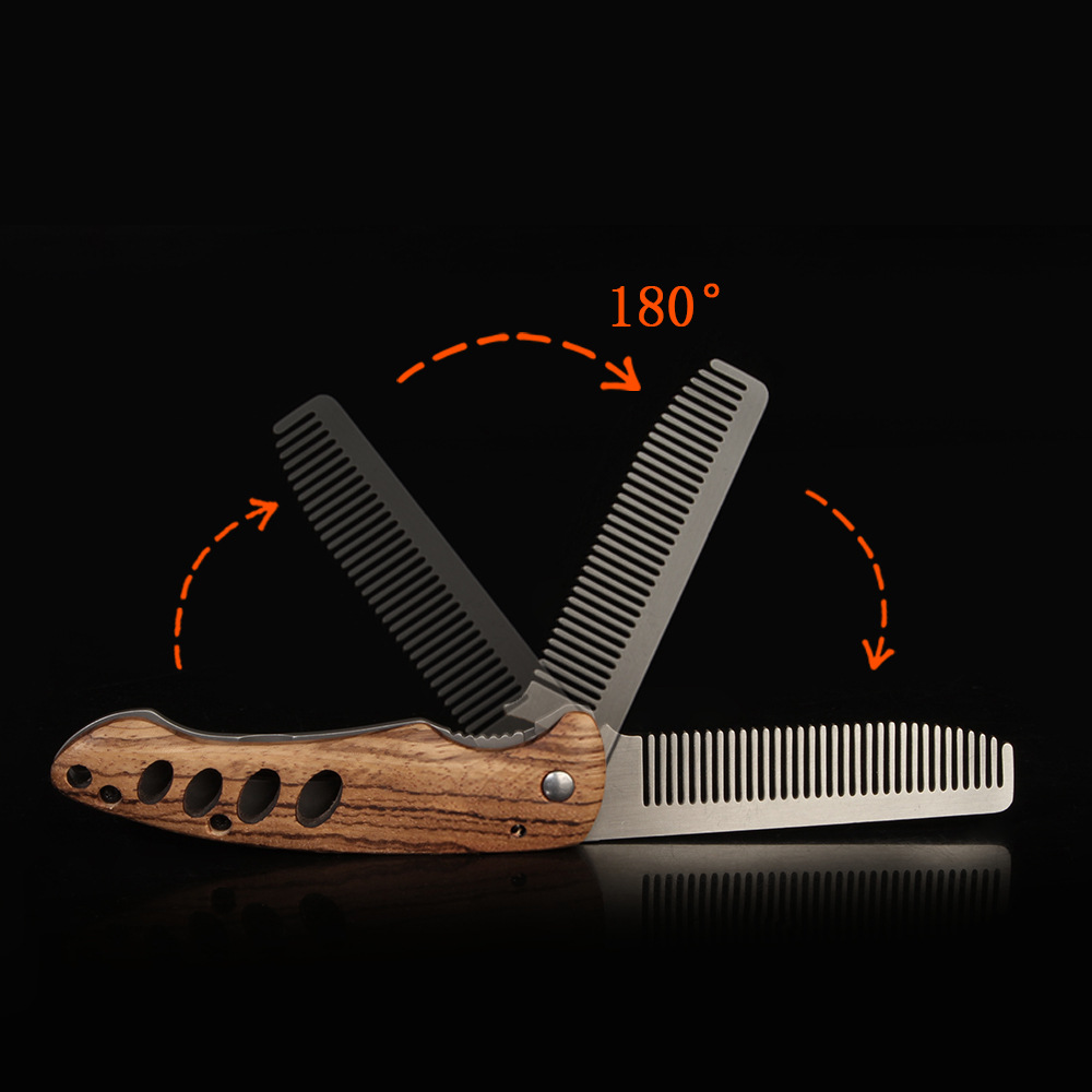 مشط لحية قابل للطي من الخشب ال - مراجعة Mens Grooming Kit Bag وسعره